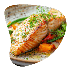 assiette équilibrée et gourmande